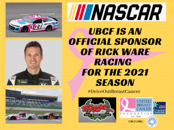 UBCF Partners with JJ Yeley and Rick Ware Racing for 2021 NASCAR Season #DriveOutBreastCancer